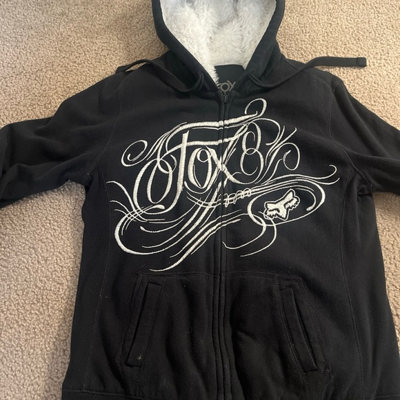 VTG Y2K Fox Racing Hysteric Glamour Style Fur Zip Hoodie. Large! - Picture 3 of 6